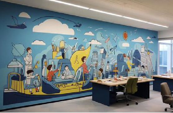 安仁办公室墙绘的特点。