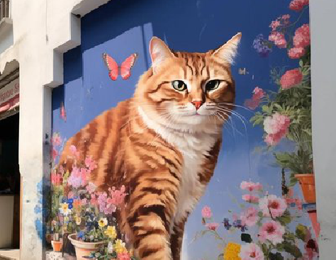 安仁自己绘制有个性的手绘墙