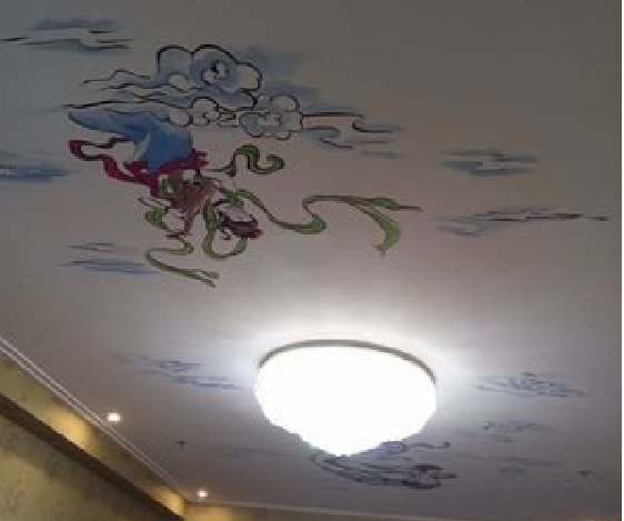 安仁如何快速绘制天花板上的手绘墙?