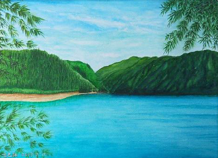 安仁在墙绘中,如何绘画绿水青山?