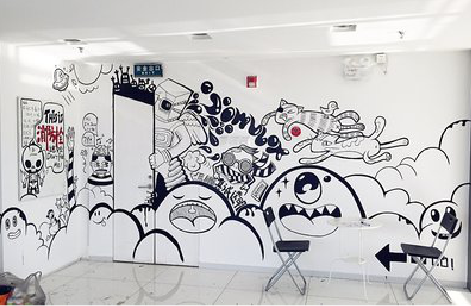 安仁手绘墙并非传统涂鸦。